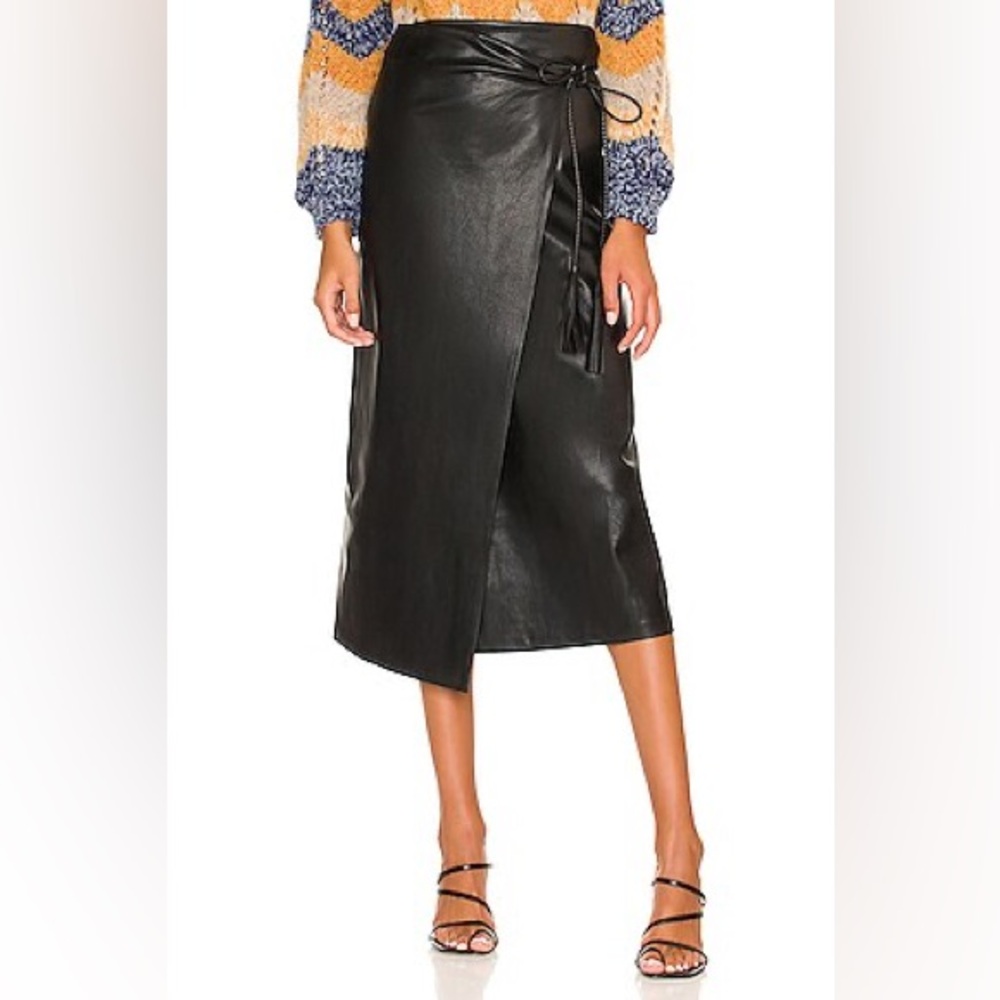 MOTHER It’s A Wrap Midi Skirt in Wax on, Wax Off Size Large